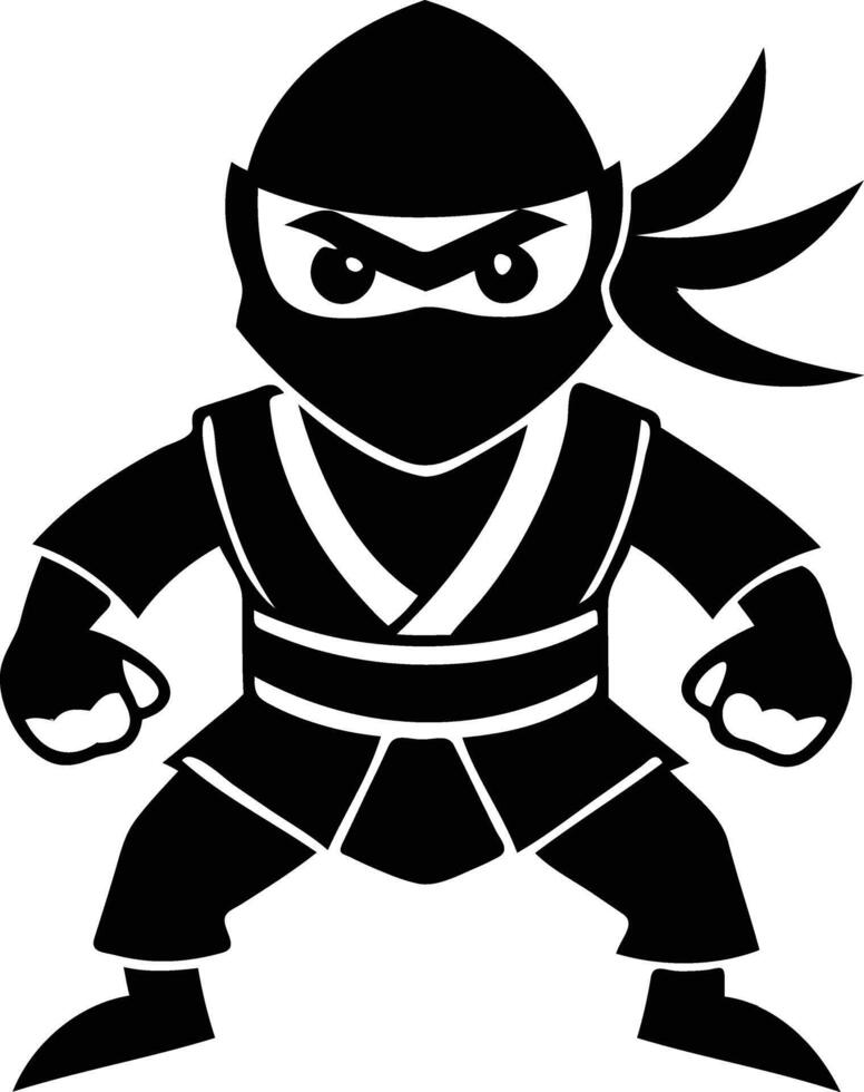 Stealth Ninja Warrior Silhouette Available on EPS File vector