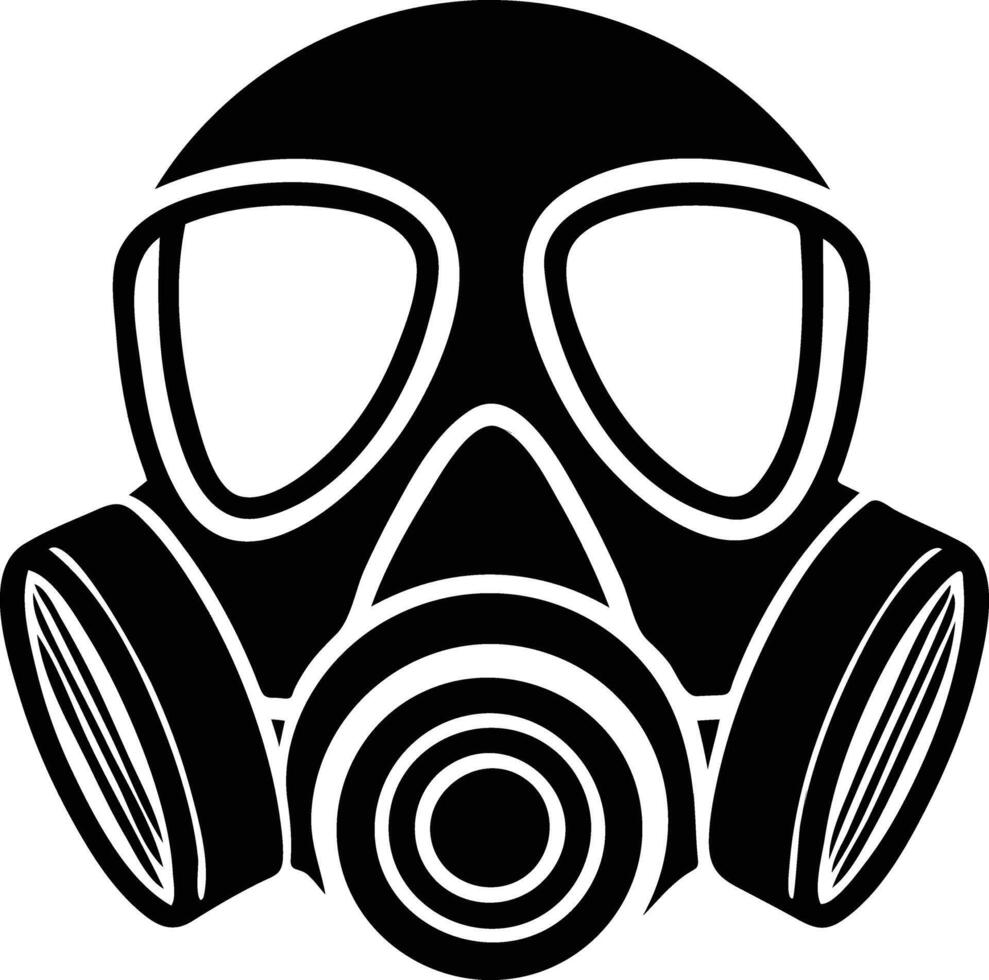 Professional Respirator Silhouette Available on EPS File vector