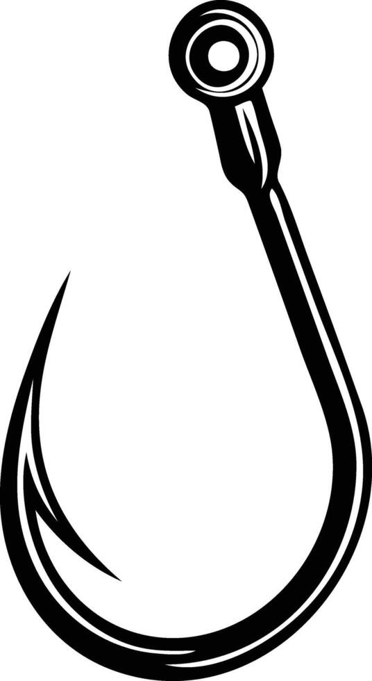 Fishing Hook Silhouette Available on EPS File vector
