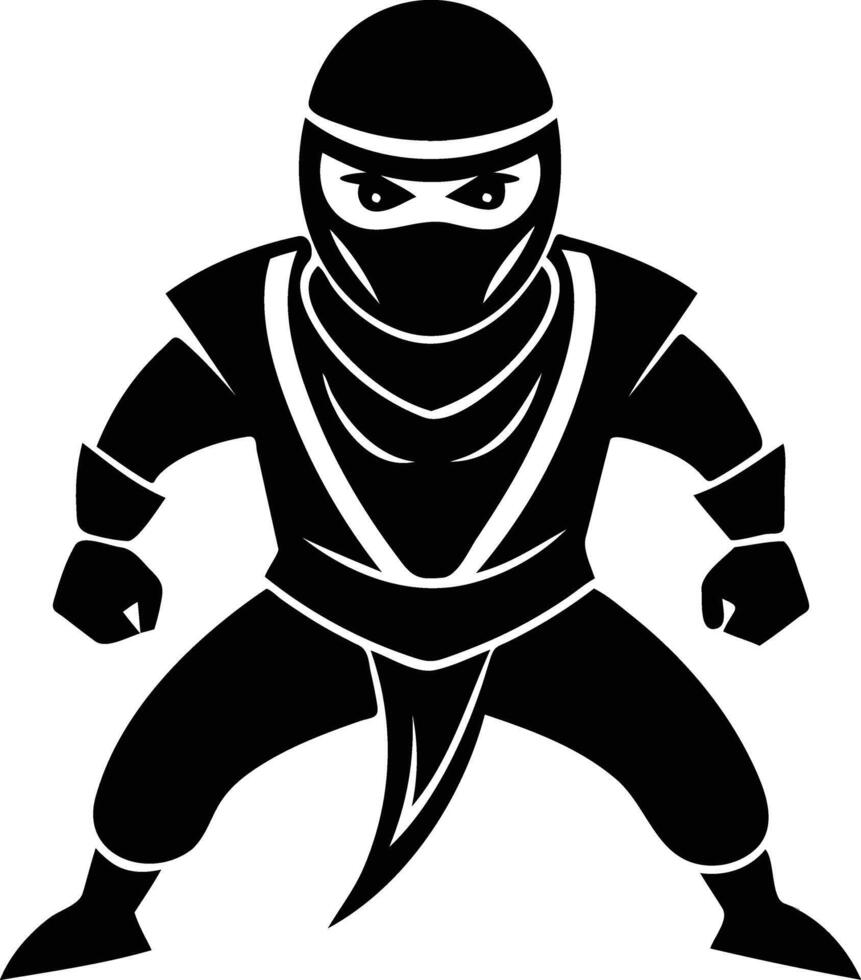 Swift Ninja Warrior Silhouette Available on EPS File vector