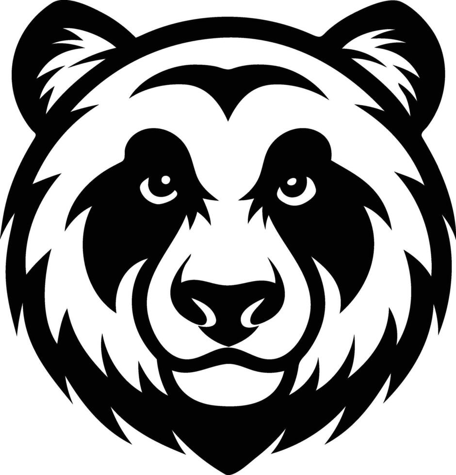 Sitting Panda Silhouette Available on EPS File vector