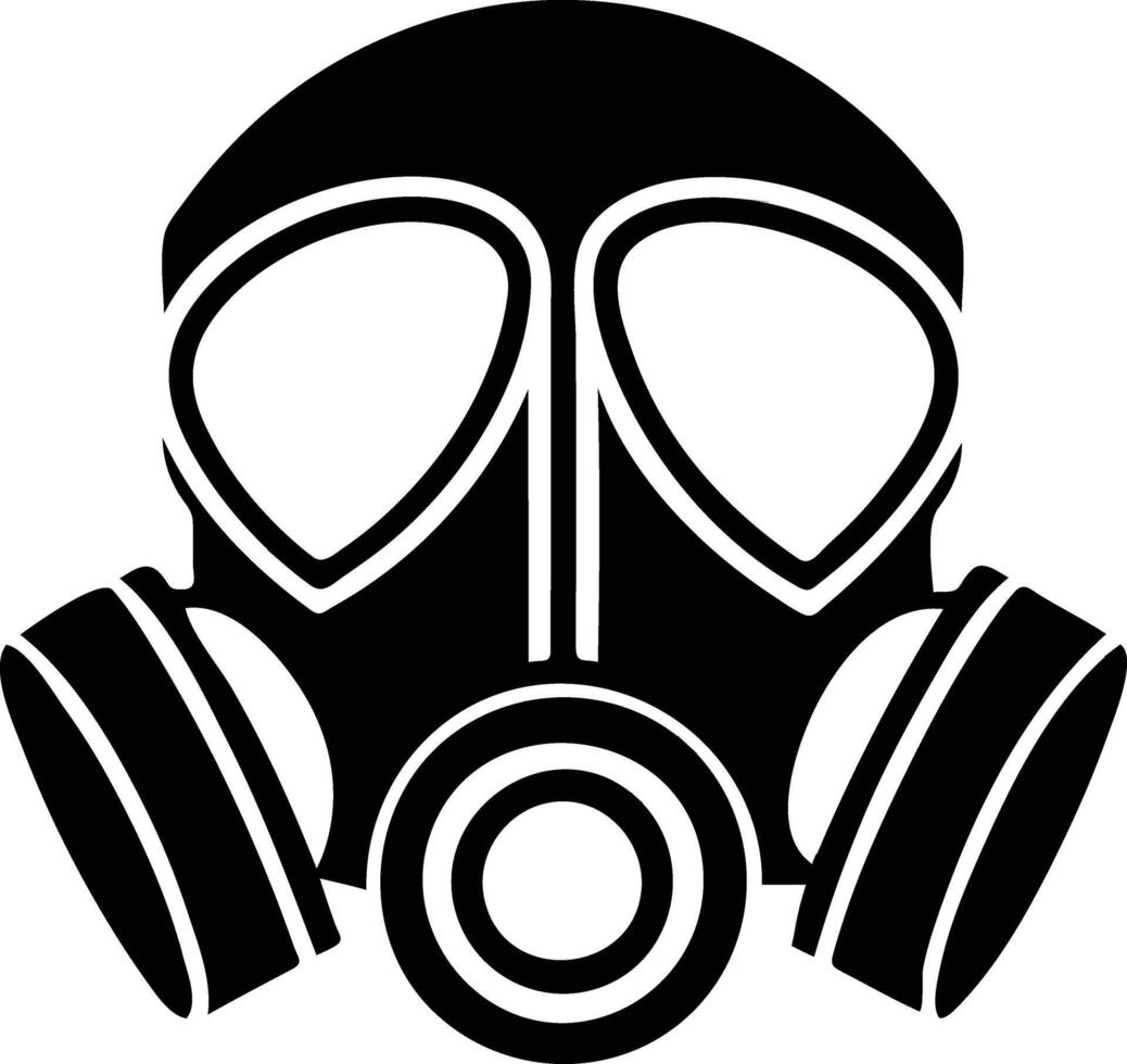Modern Respirator Silhouette Available on EPS File vector