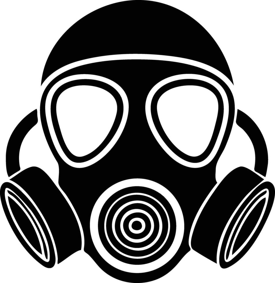 Classic Respirator Silhouette Available on EPS File vector