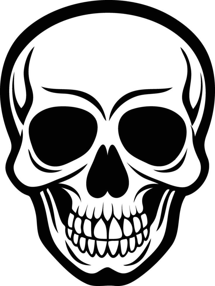 Menacing Skull Silhouette Available on EPS File vector
