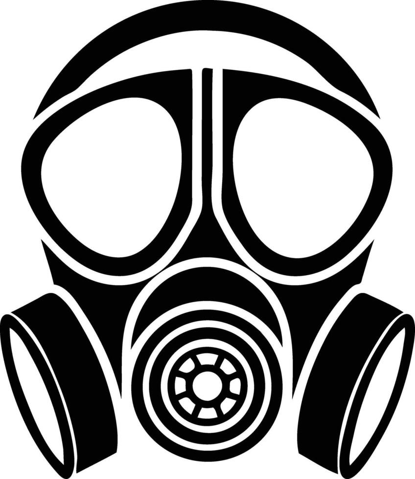 Protective Respirator Silhouette Available on EPS File vector