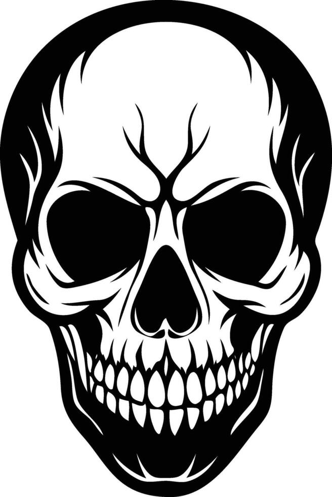 Sinister Skull Silhouette Available on EPS File vector