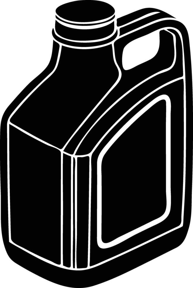 Fuel Oil Canister Silhouette Available on EPS File vector
