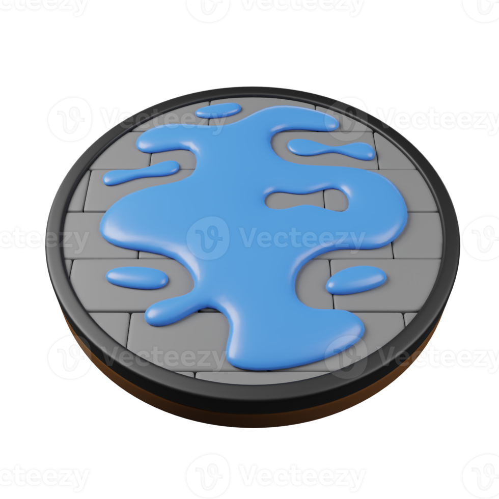 Puddle 3D illustration png
