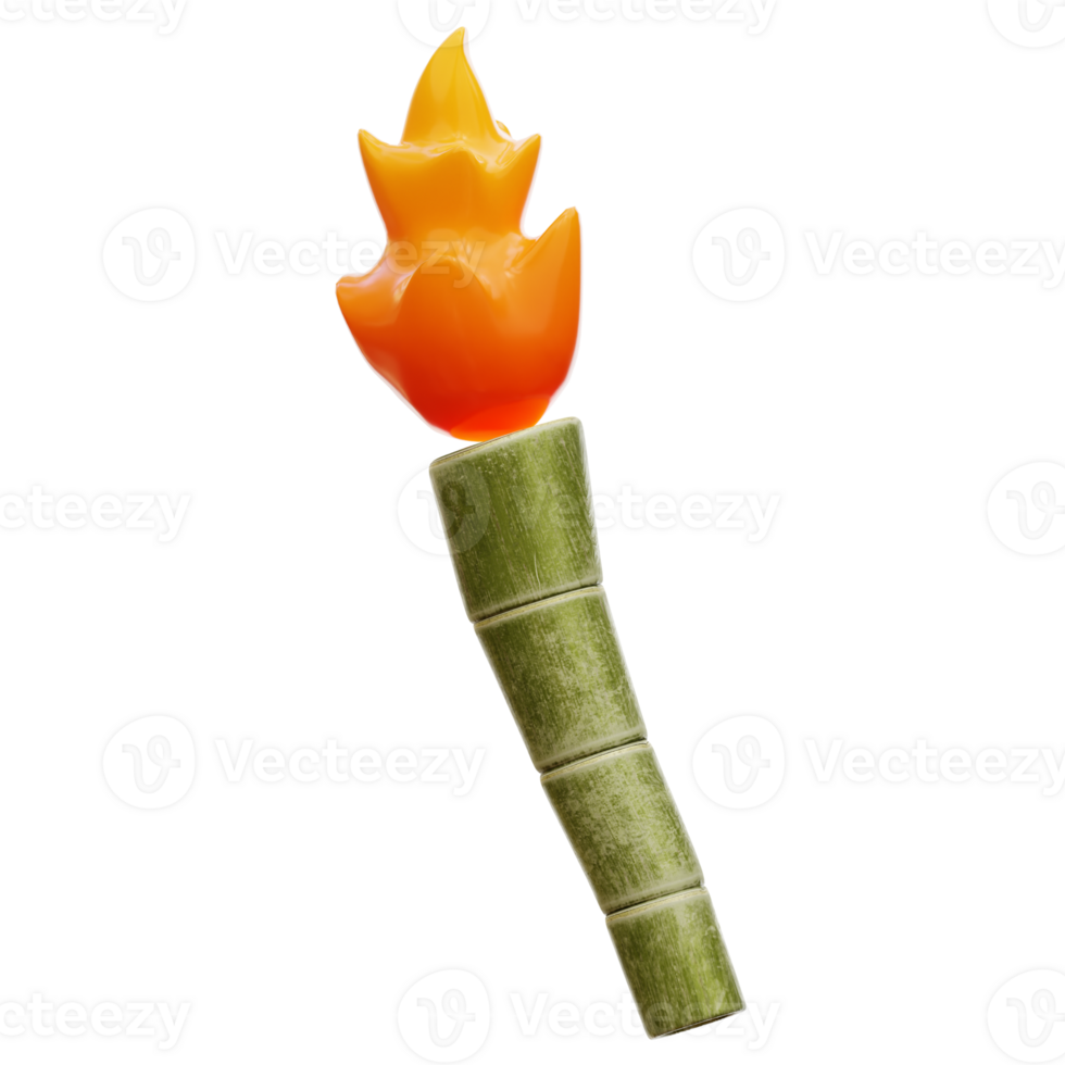 Torch 3D illustration png