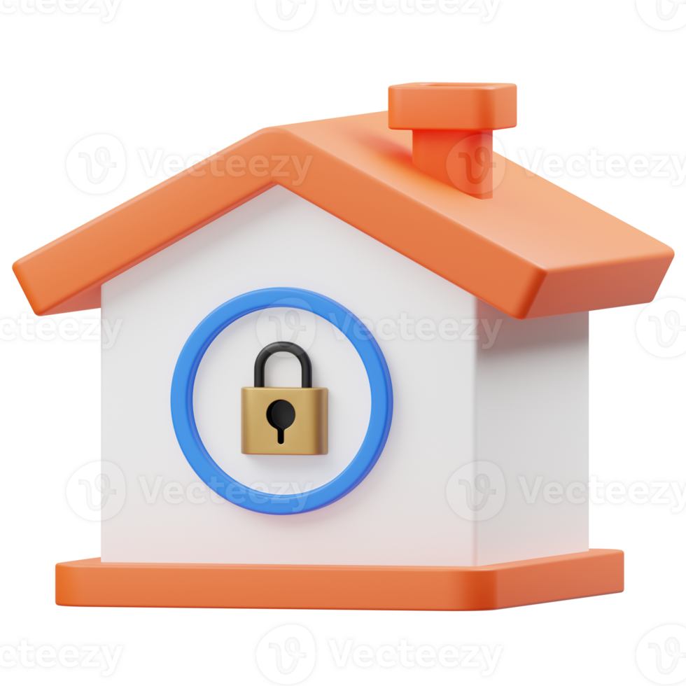 Home Security 3D illustration png