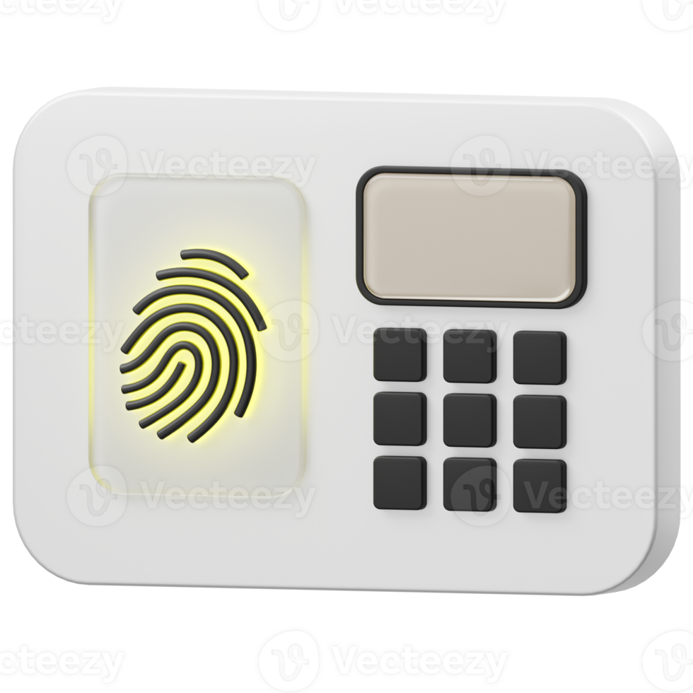 Fingerprint 3D illustration png
