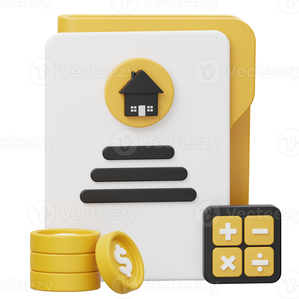 Property Budget 3D illustration png