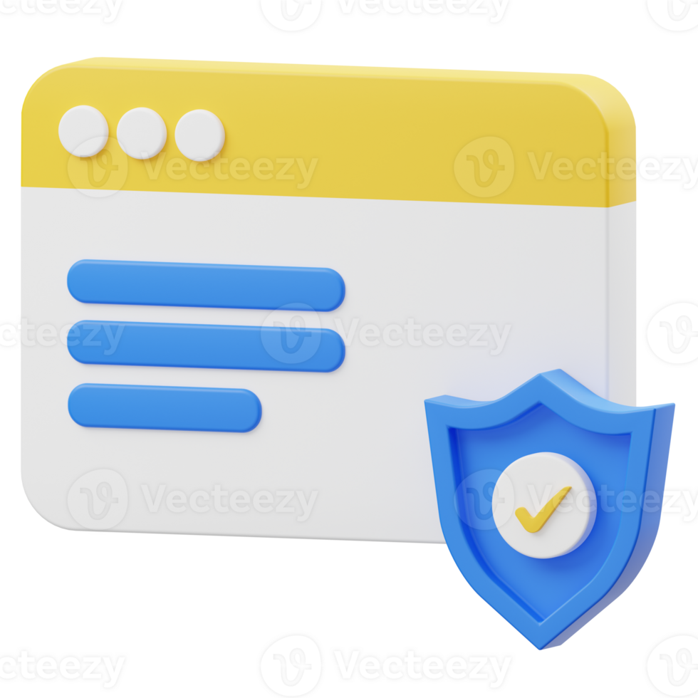 Web Protection 3D illustration png