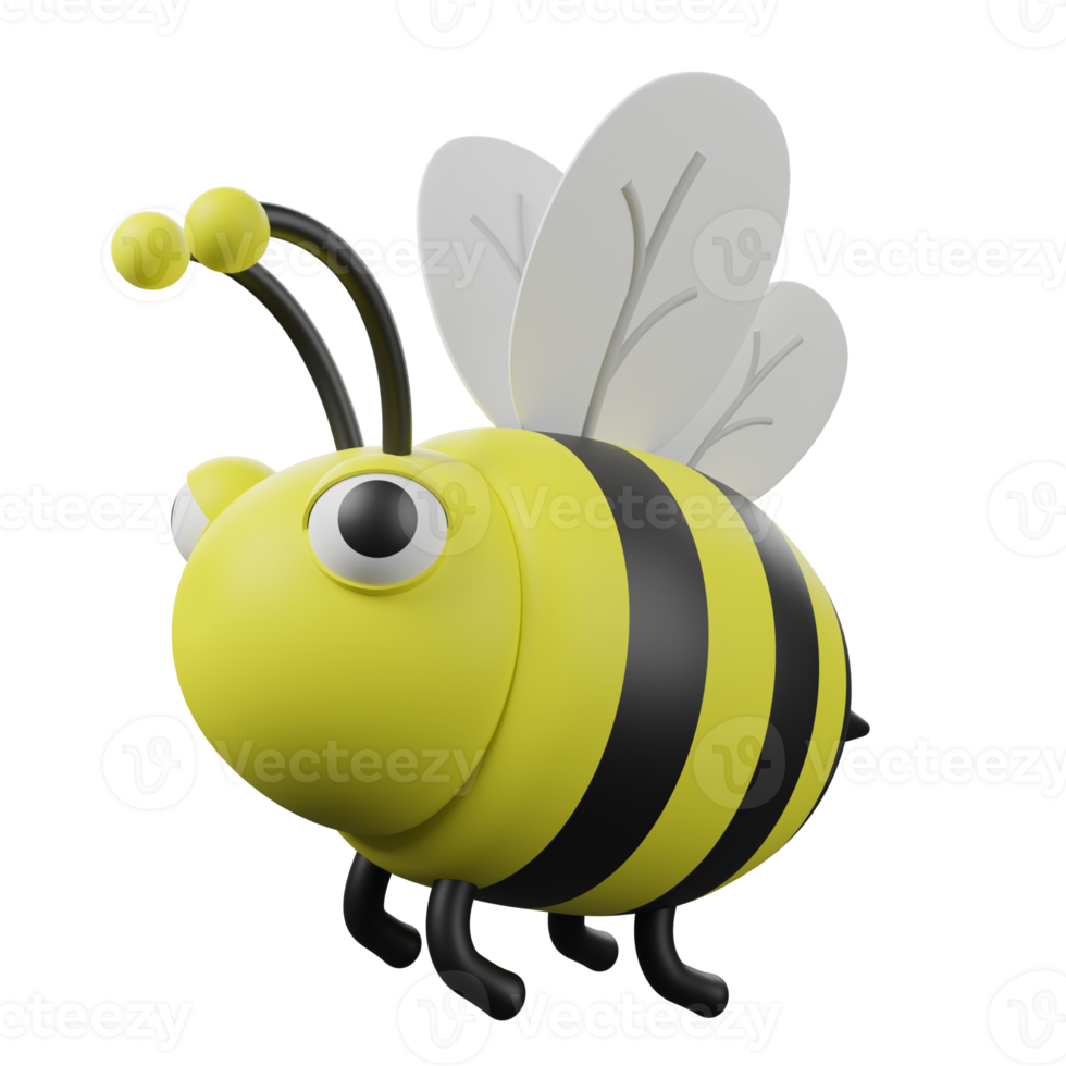 Bee 3D illustration png
