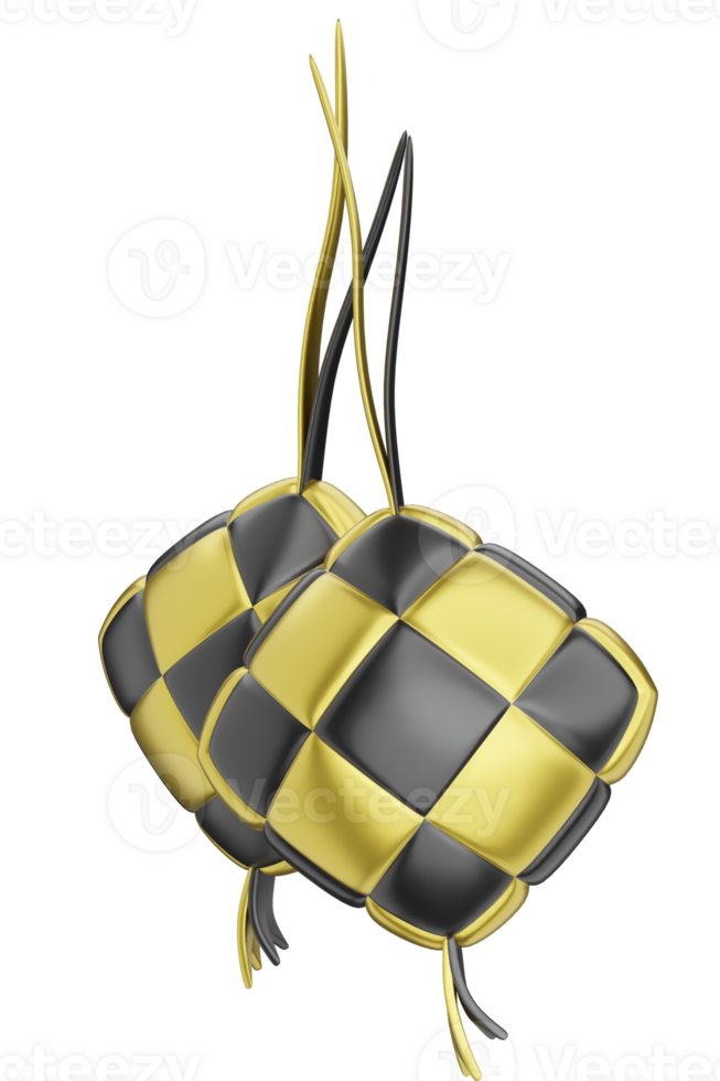 Ketupat Ramadan 3D illustration png