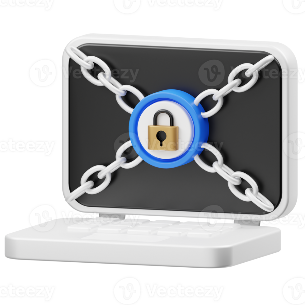 Ransomware 3D illustration png