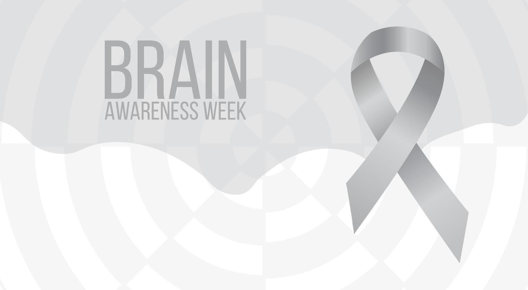 Brain awareness week concept. Banner template vector