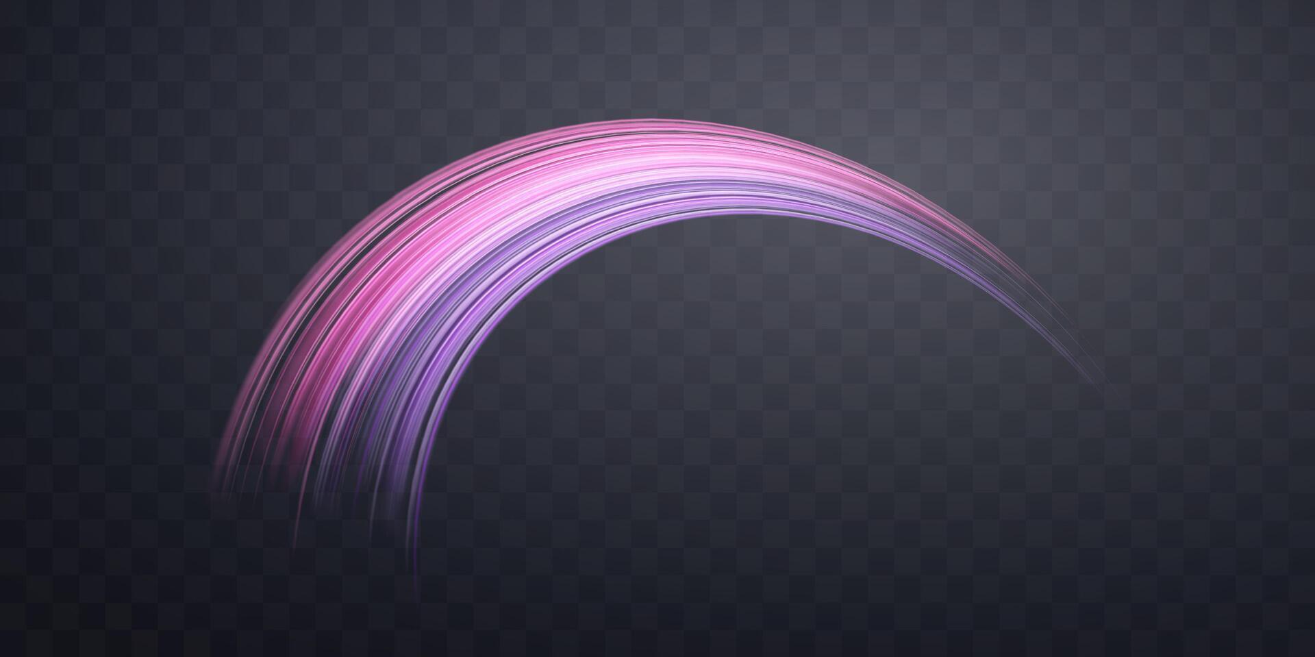 Glowing pink and purple lines. Dynamic neon realistic energy speed wave vector