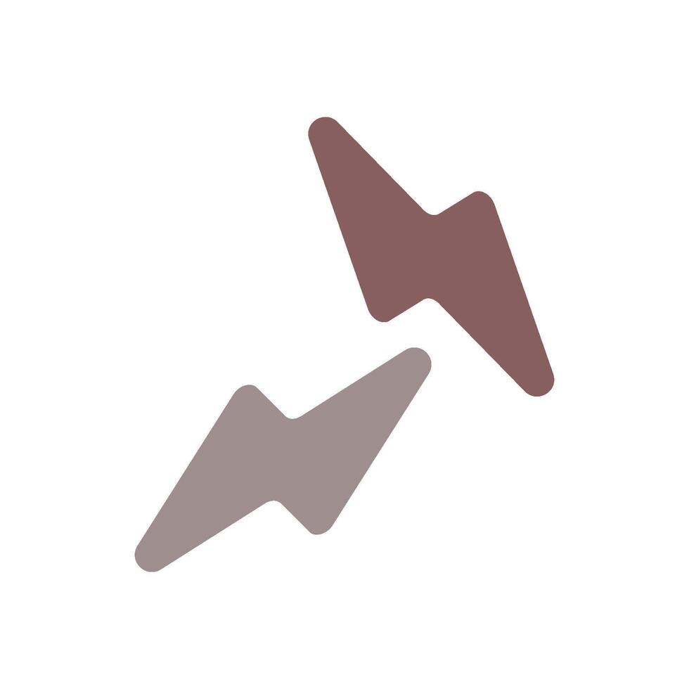 Lightning Logo Template Icon brown vector