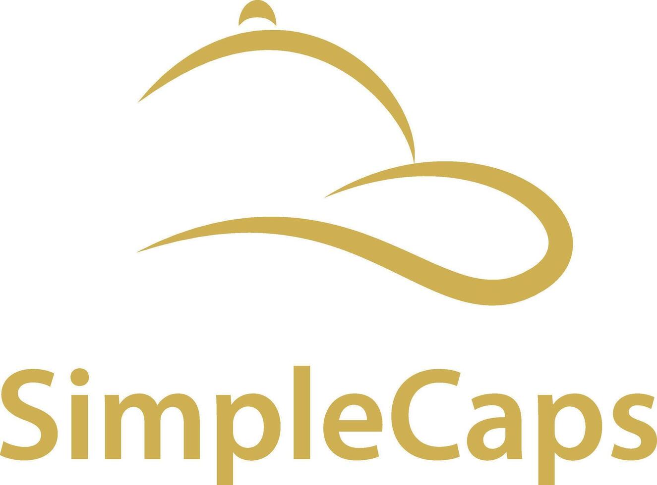 Baseball cap simple logo design vector