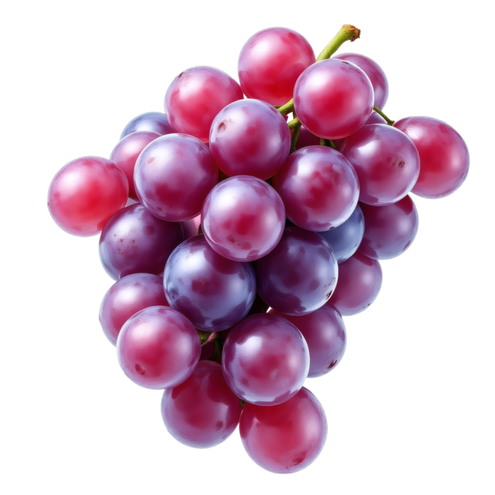 A bunch of grapes is displayed. The fruit is red png