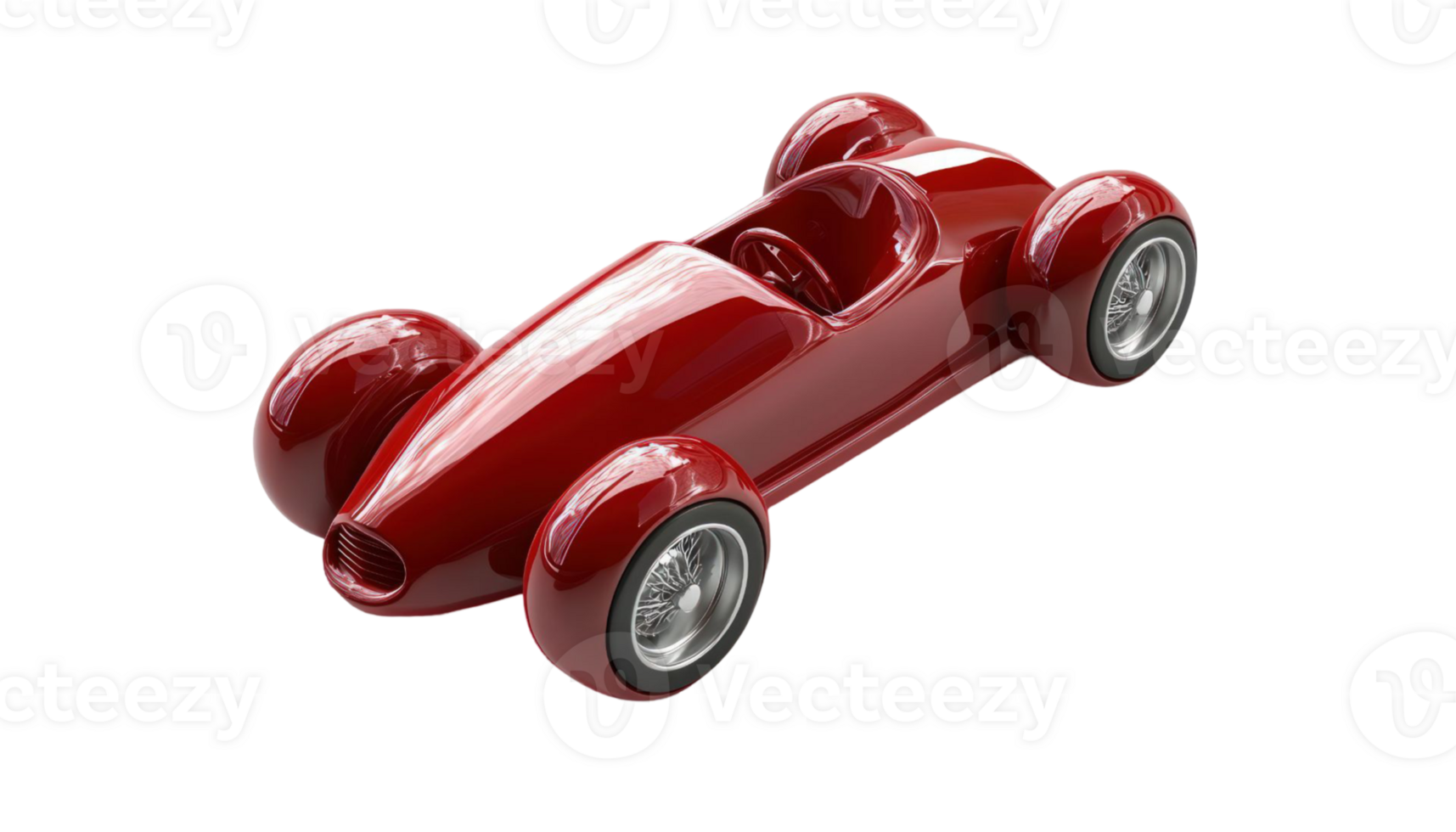 Classic Red Race Car Design Render png