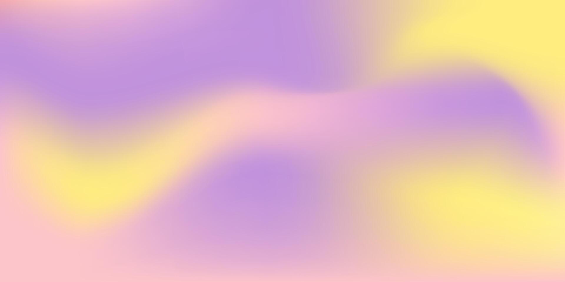Hologram Gradient. Purple Shiny Texture. Retro Multicolor Invitation. Iridescent Background. Plastic Cover. Purple yellow neon Banner. Holographic Background. Pink Hologram Gradient vector