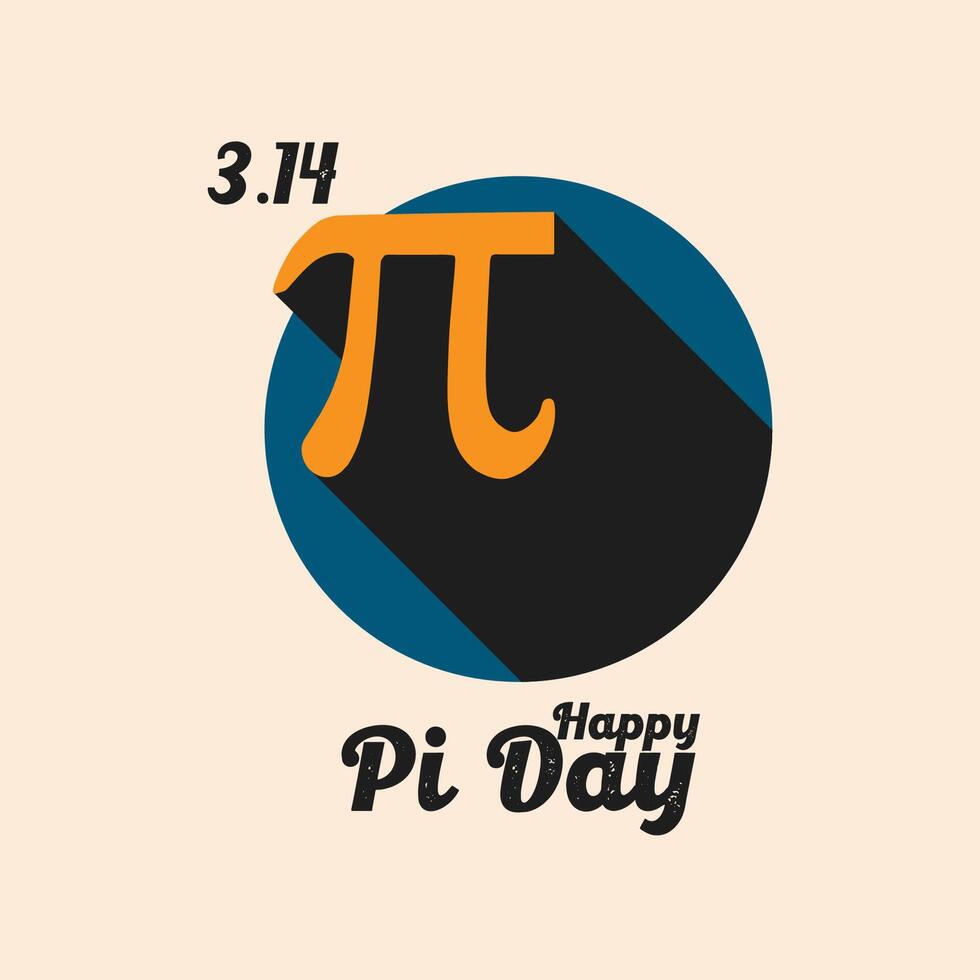 happy pi day illustration 3.14 vector