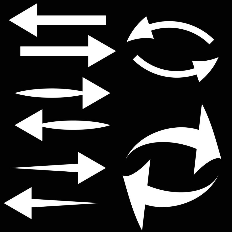 Arc arrow diagram symbol vector