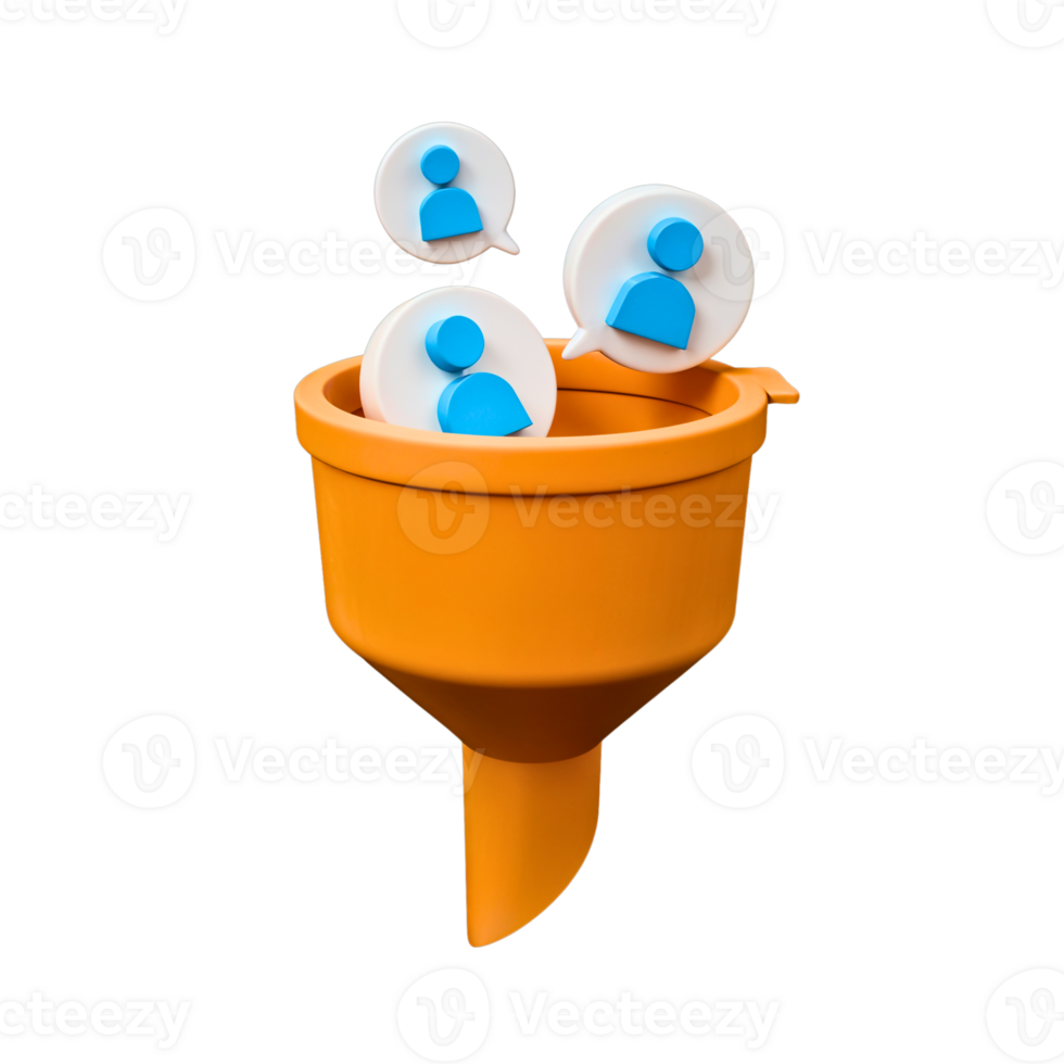 Creative funnel design for visualizing social interactions png