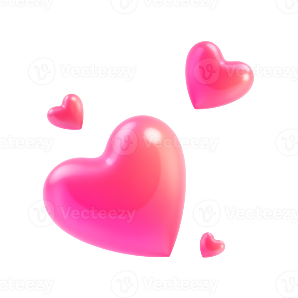 Colorful hearts floating in the air for a cheerful celebration png