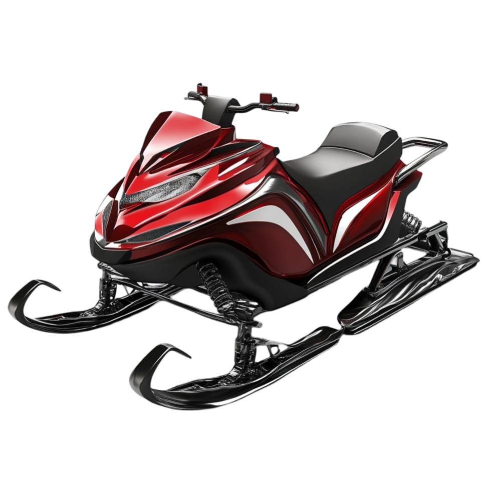 Snow Sled with Red Accents png