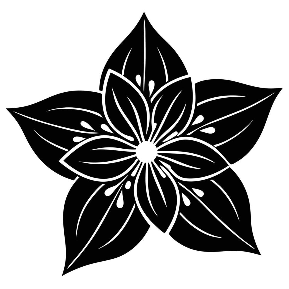 Orange blossom silhouette design vector