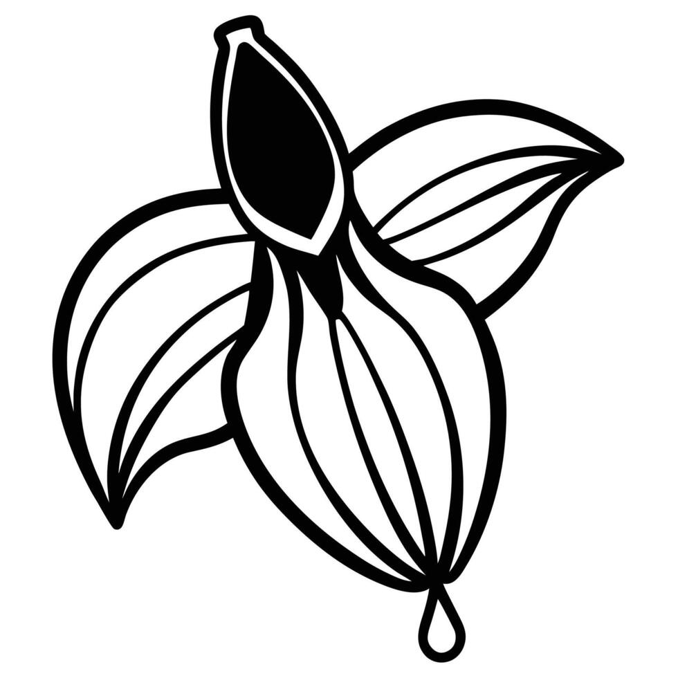 Banana blossom silhouette design vector