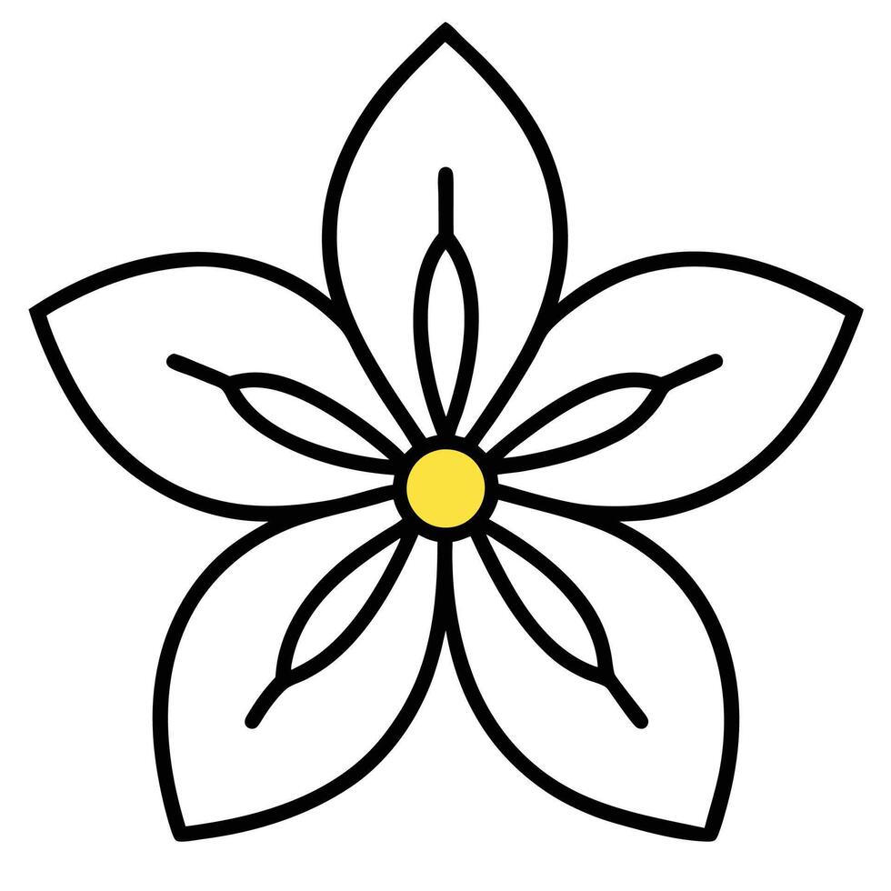 Lemon blossom silhouette stencil vector