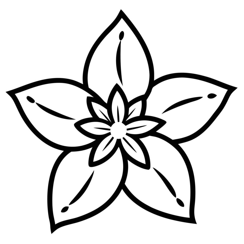 Orange blossom silhouette vector