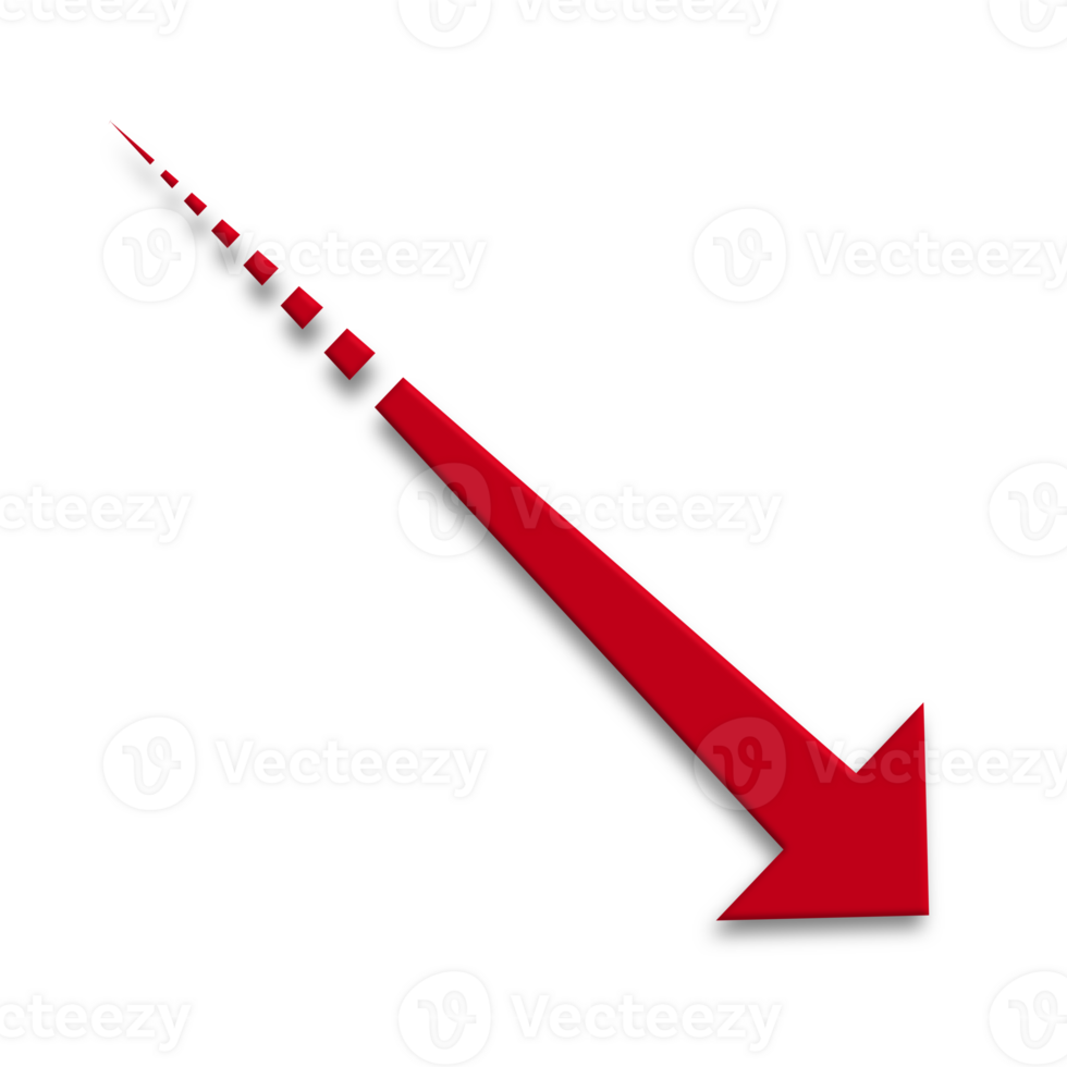 Clean Red Arrow Symbol for Directional Use png