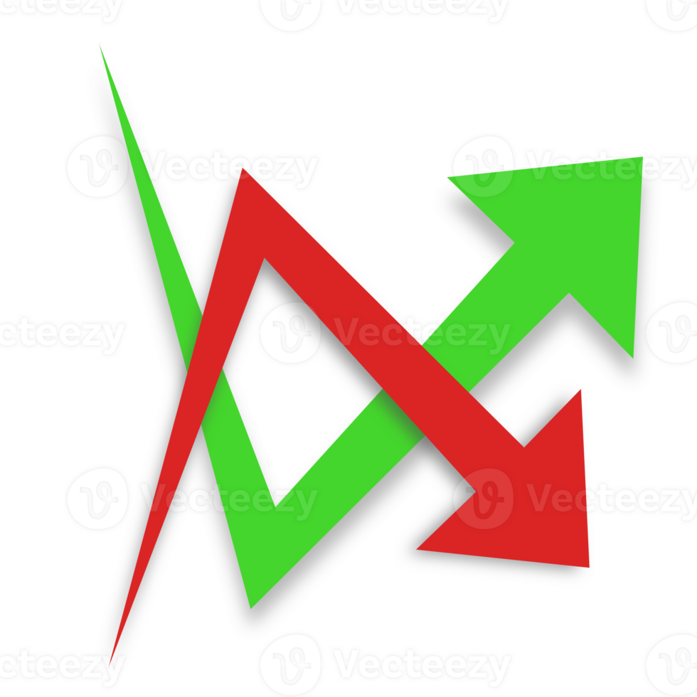 Dynamic Red and Green Arrows in Motion png