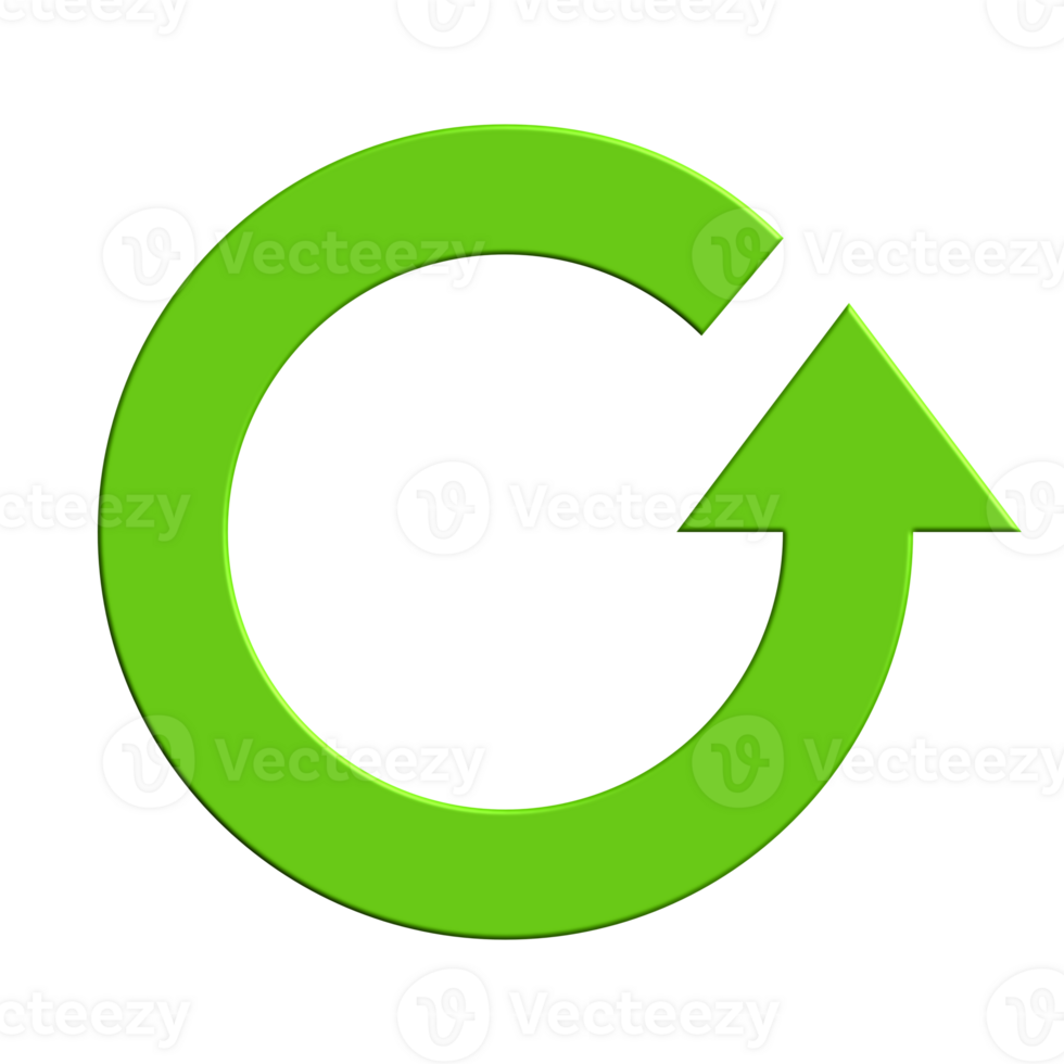 Green Circular Arrow for Refresh and Reload png