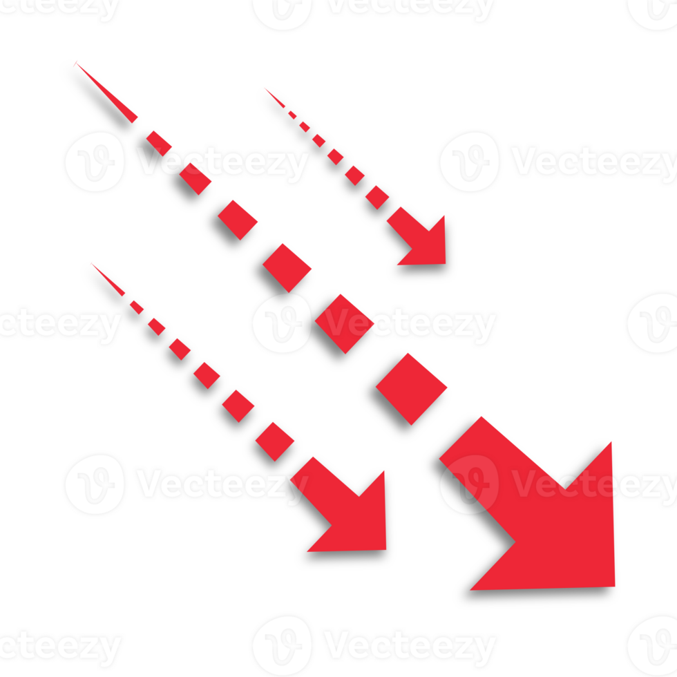 Sharp Red Arrow Graphic for Navigation Purposes png