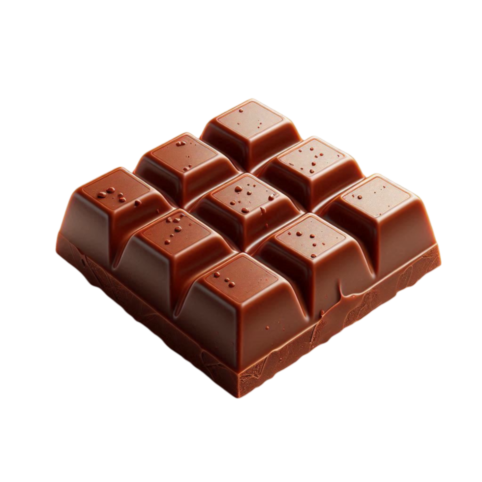 Glossy Milk Chocolate Square with Sugar Crystals png