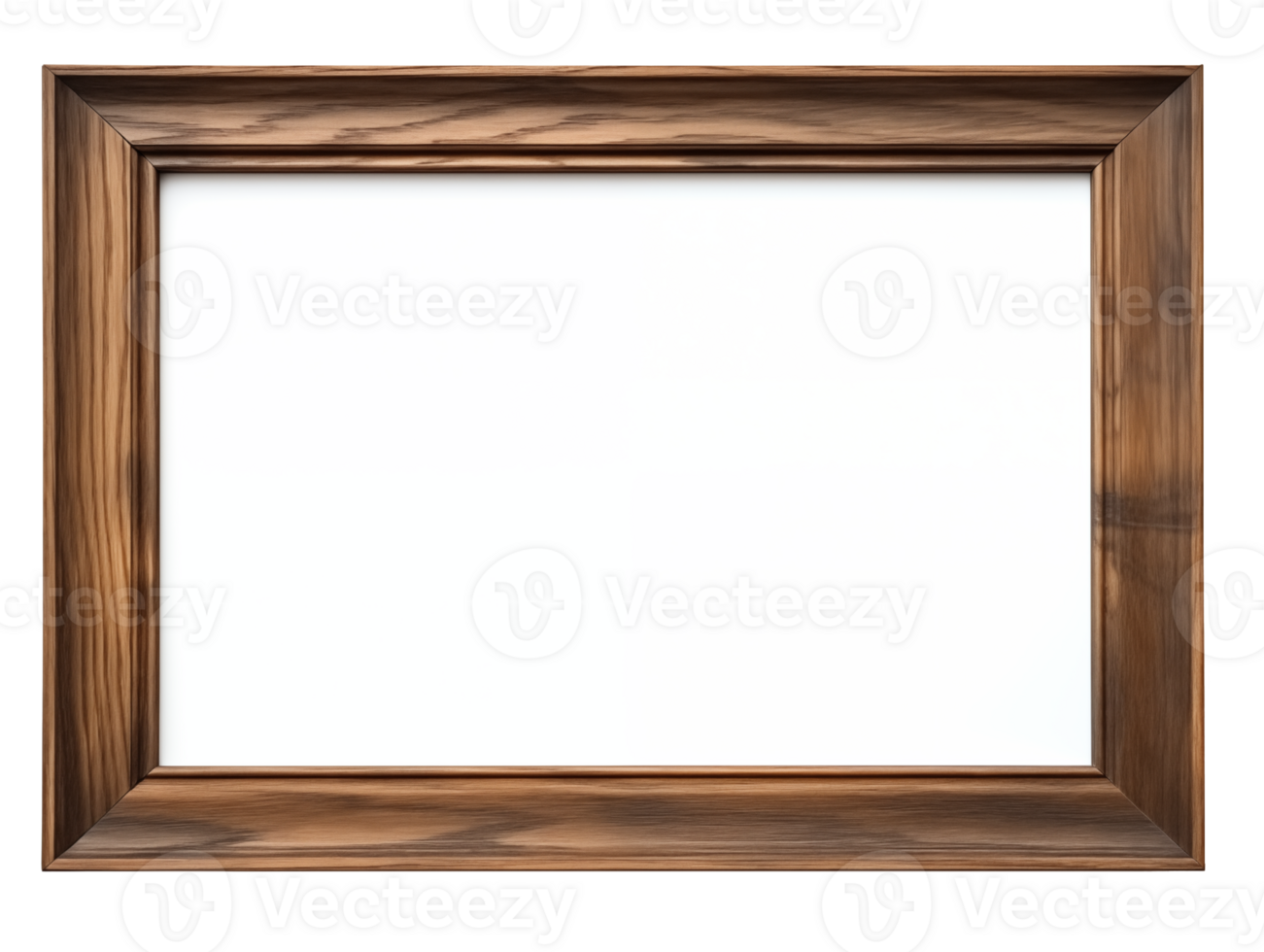 isolate rectangular horizontal frame with white center, frame mockup png