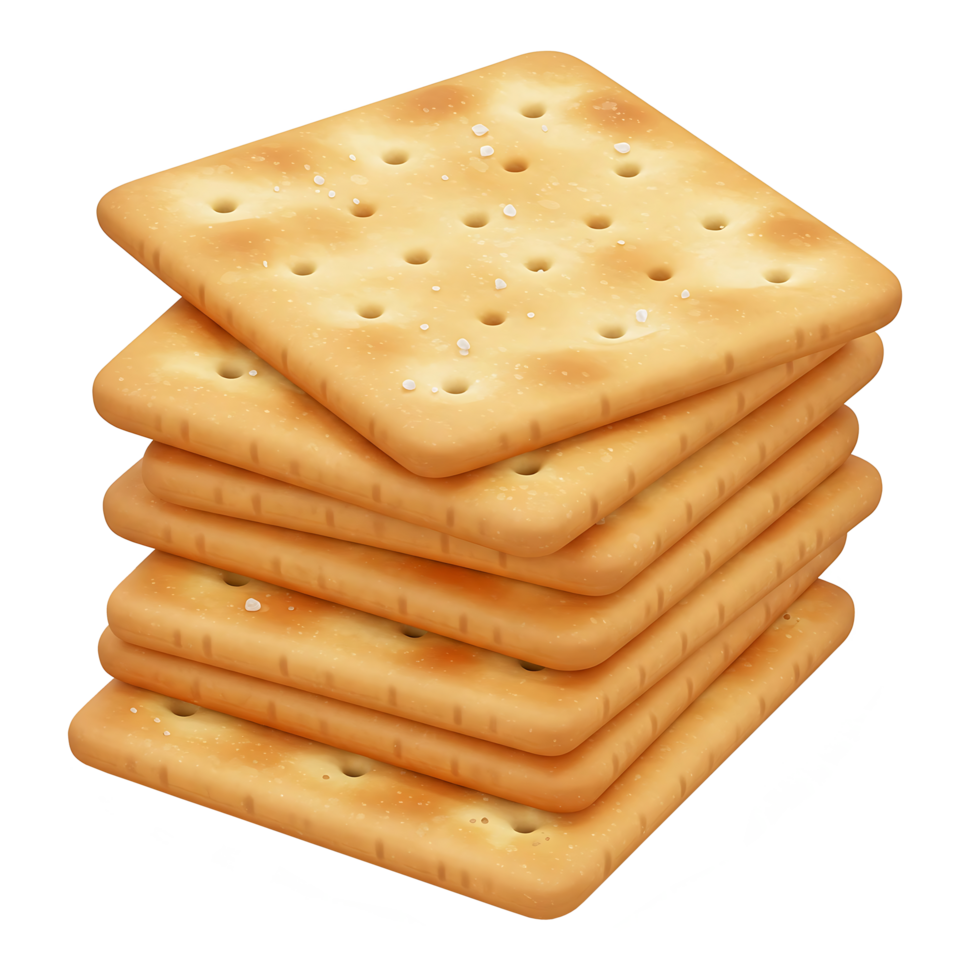 Stack of Saltine Crackers png