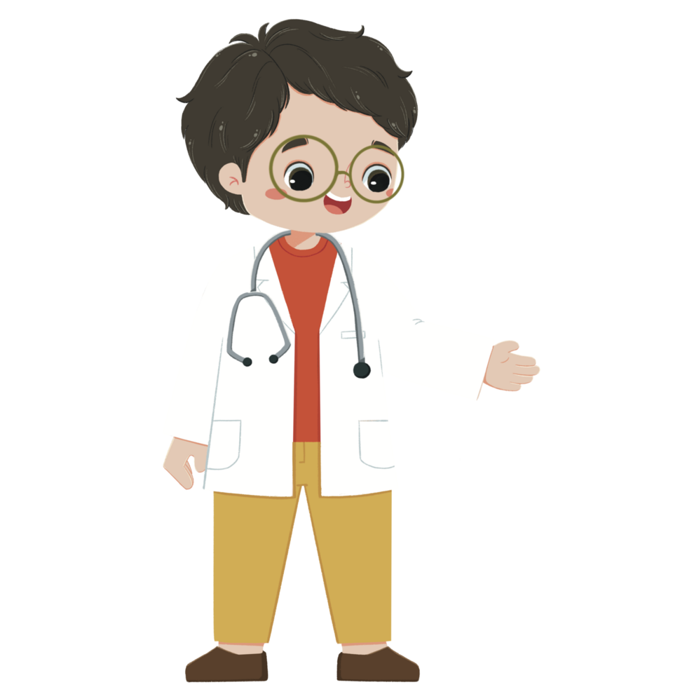 kid in pediatrician explain something png