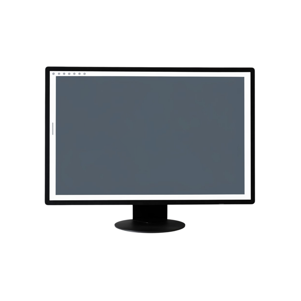 Minimalist Computer Monitor Ready for Design Mockup png