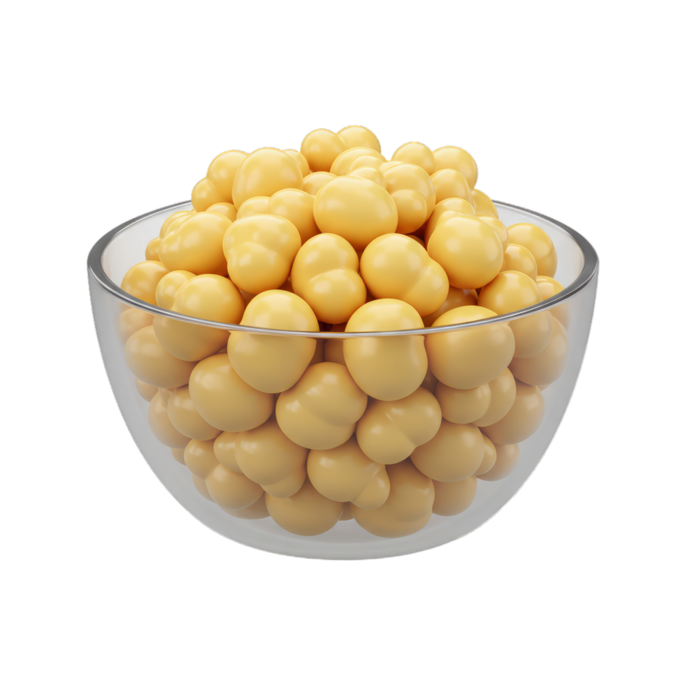 A Glass Bowl Filled with Creamy Yellow Candies. Sweet Treat, Delicious Confectionery png