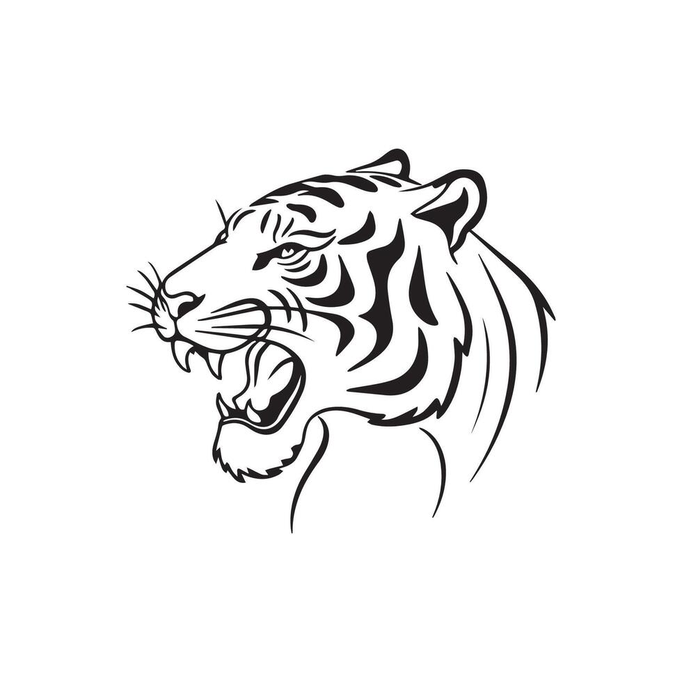 tiger head Design vector