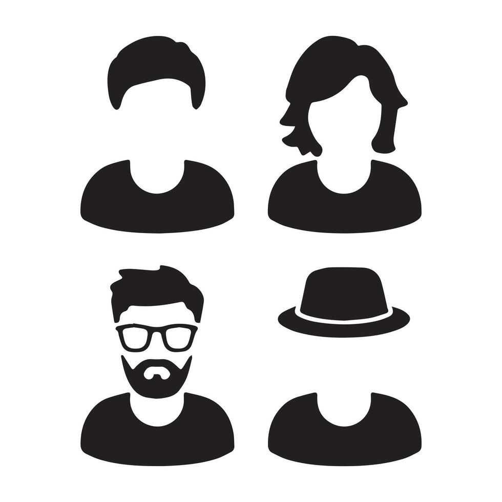 Men Avatar Icons Set vector