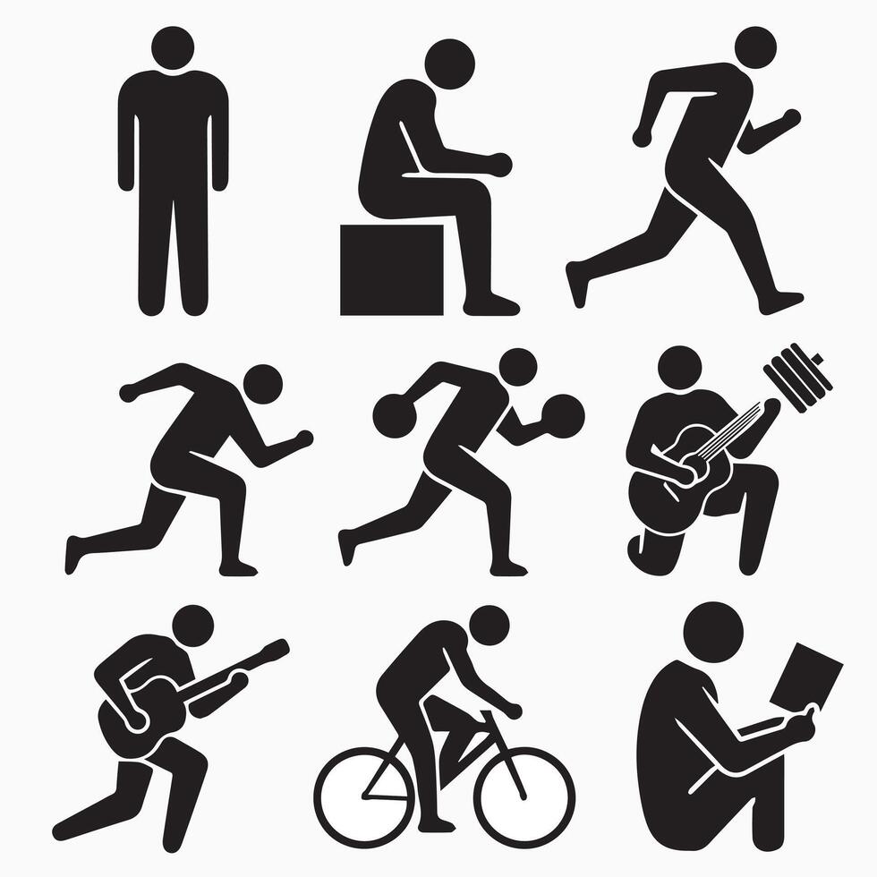 Stick Figure Activities vector