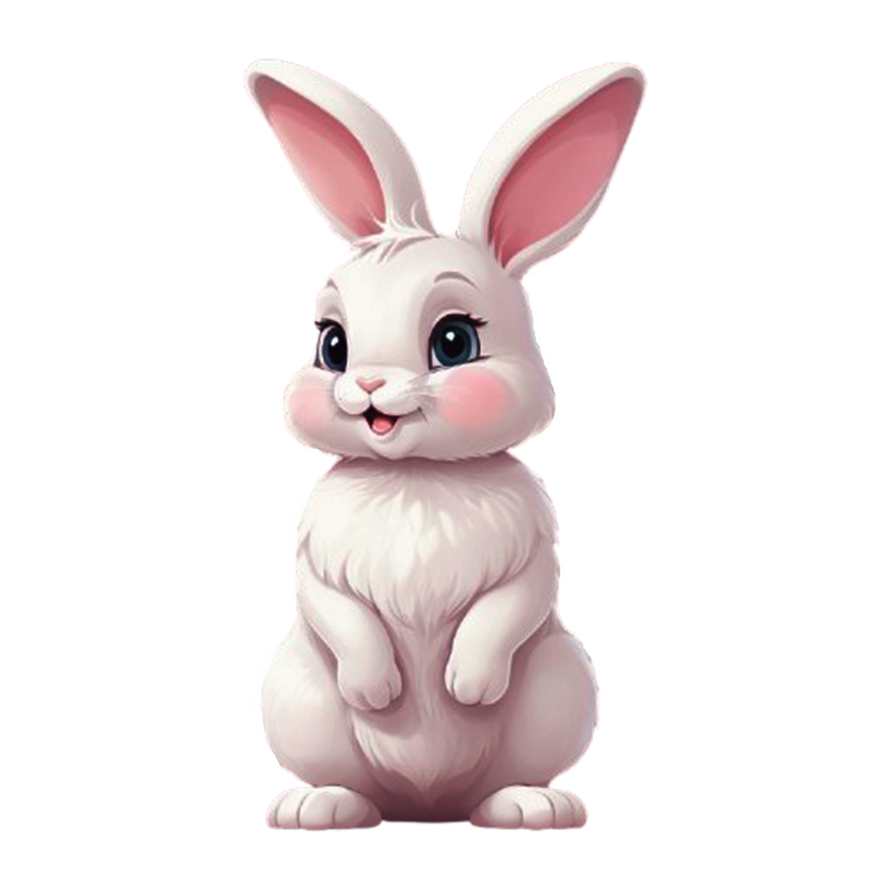 Cute rabbit 3D image png